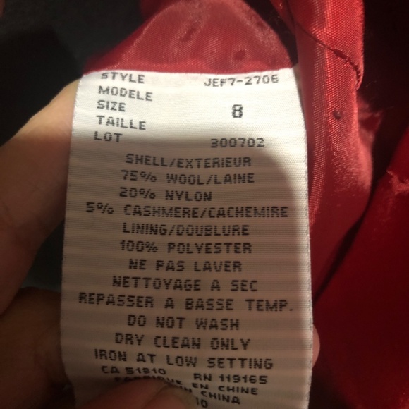 Vintage Red wool blend blazer - Picture 4 of 6